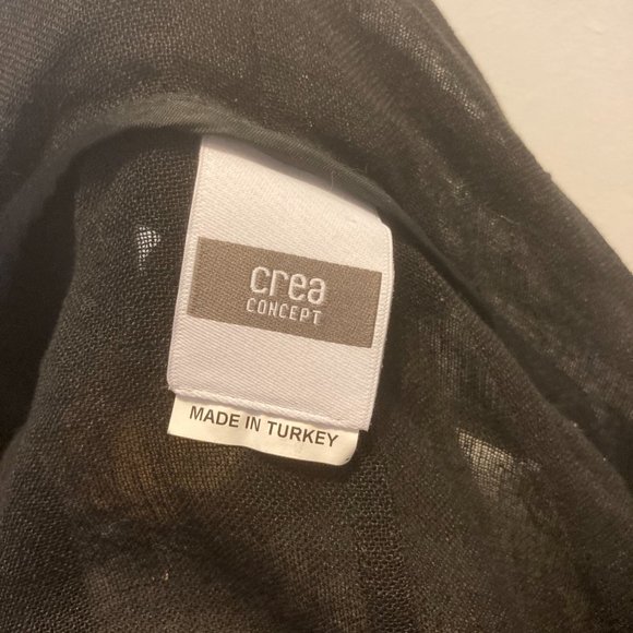 Crea Concept Longsleeve Mixed Media Wrap Jacket (Black) - Picture 3 of 11